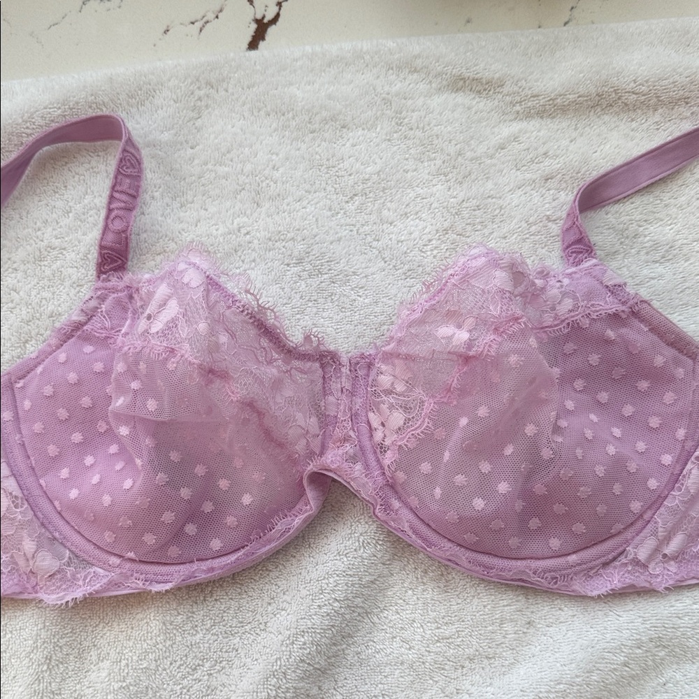 Victoria's Secret Lavender Lace Dot Bra